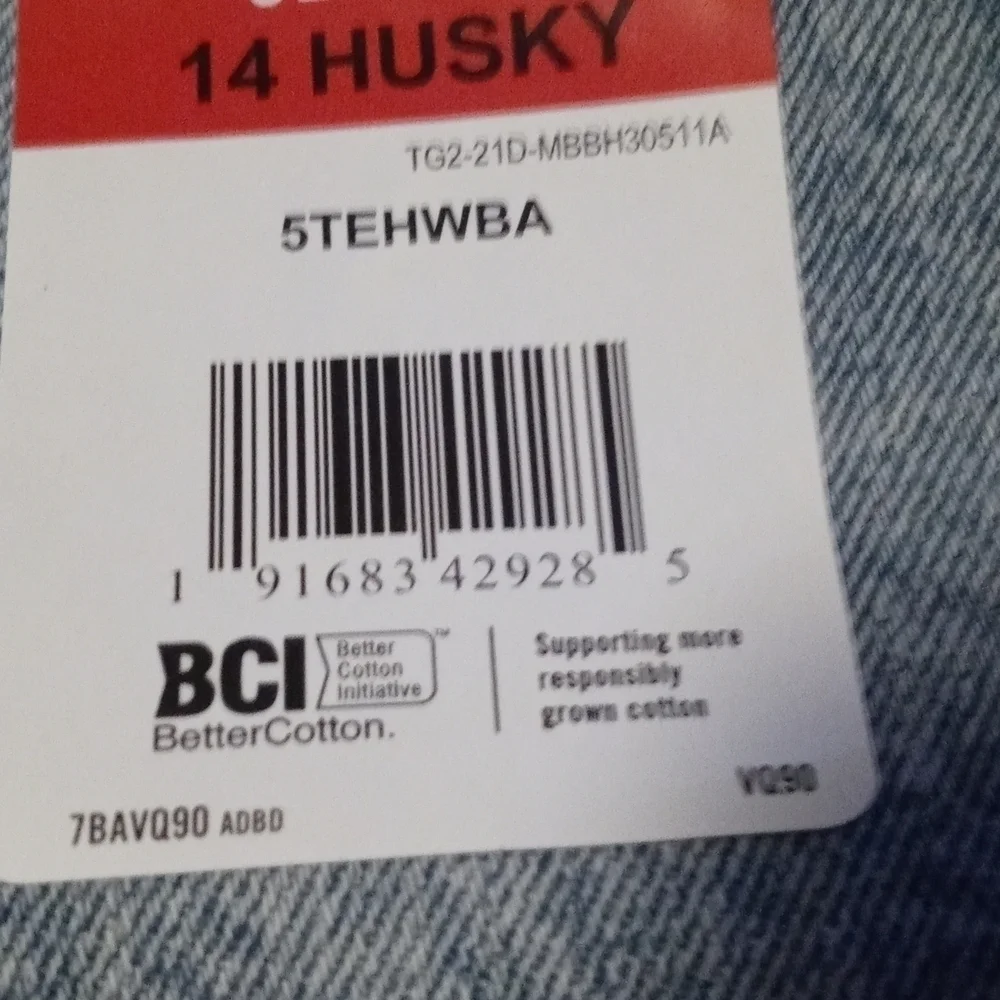 NWT wrangler 14 huskey slim fit blue jeans